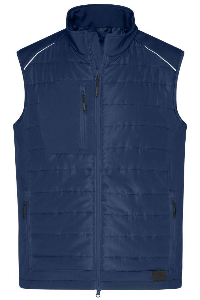Men's Hybrid Vest Softshellweste im attraktiven Materialmix blau, Gr. 3XL