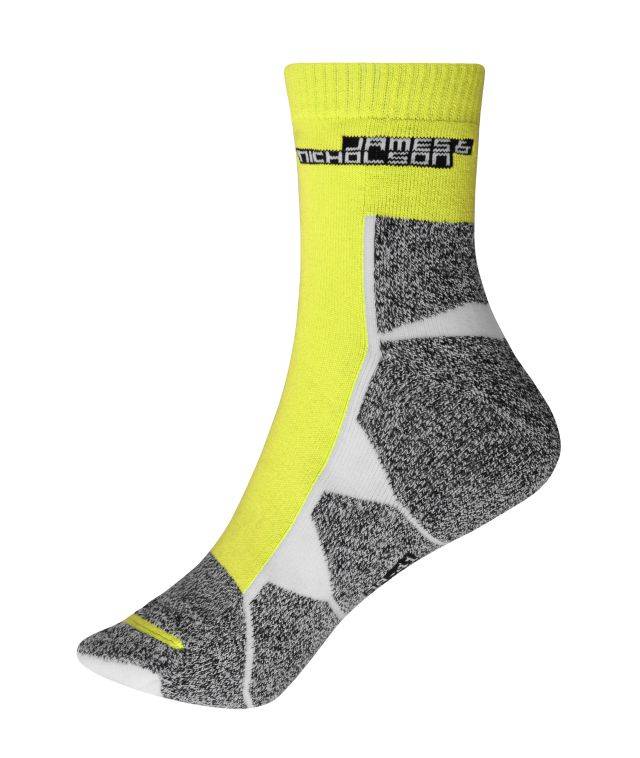 Sport Socks Funktionelle Sportsocke für Damen und Herren gelb/weiß, Gr. 35-38