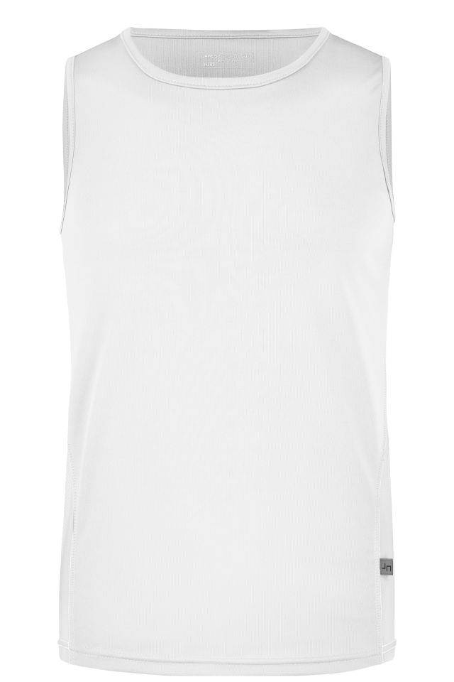 Men's Running Tank Funktionelles Lauftop weiß, Gr. L