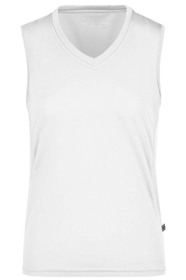 Ladies' Running Tank Funktionelles Lauftop weiß, Gr. L