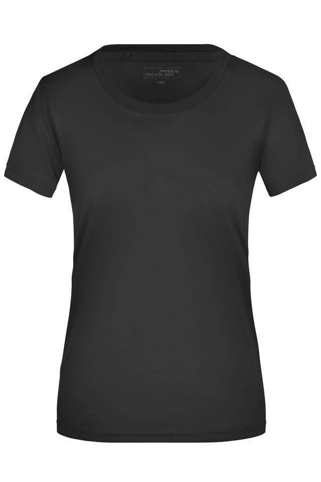 Ladies' Active-T Funktions T-Shirt für Freizeit und Sport schwarz, Gr. XS