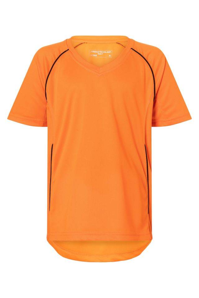Team Shirt Junior Funktionelles Teamshirt schwarz/orange, Gr. S