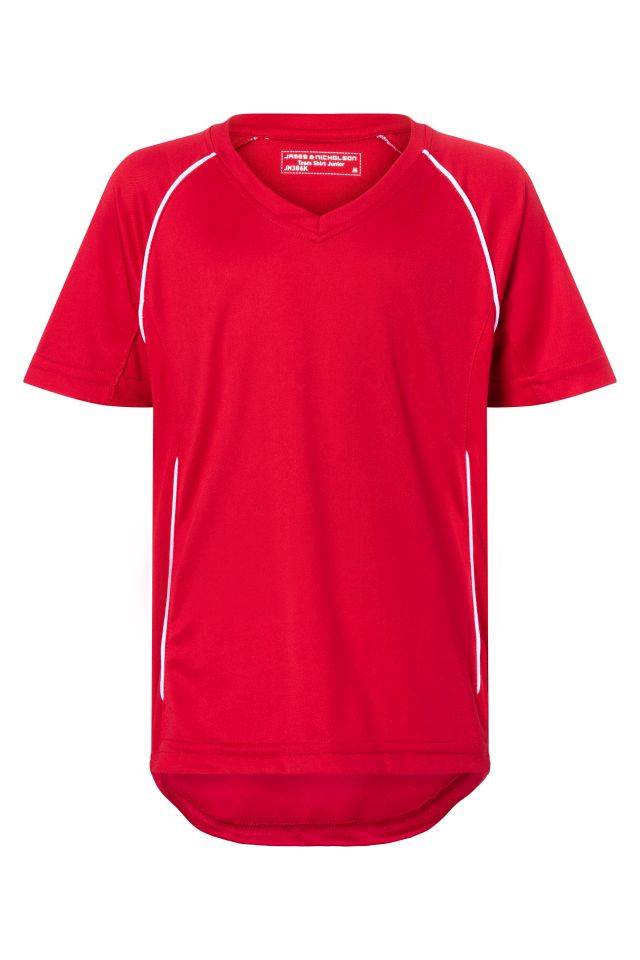 Team Shirt Junior Funktionelles Teamshirt weiß/rot, Gr. XL