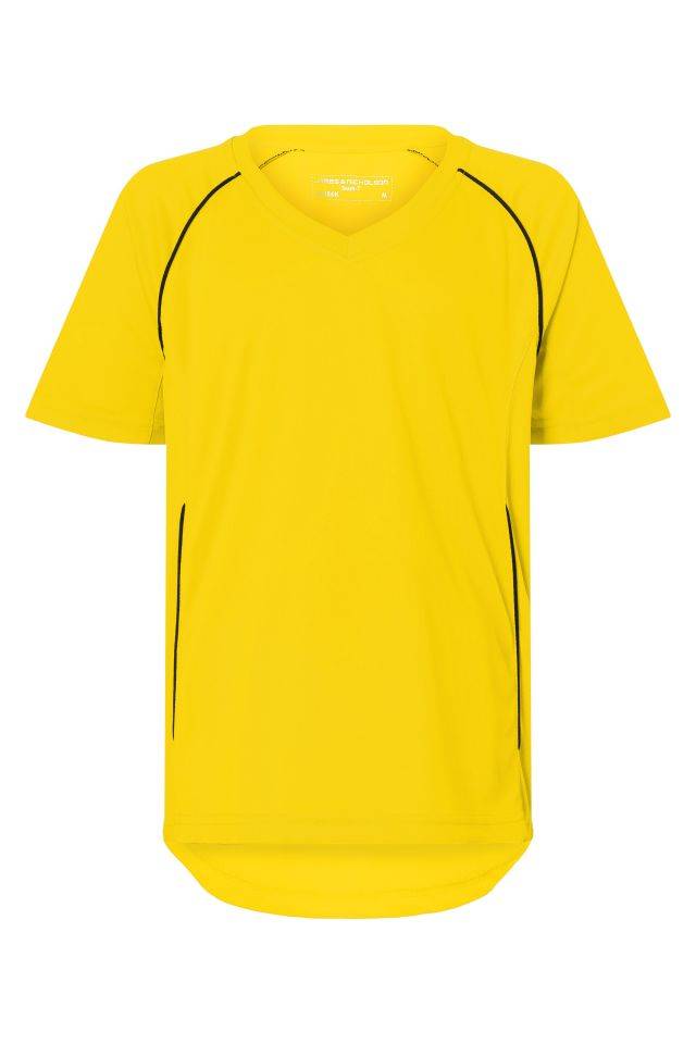 Team Shirt Junior Funktionelles Teamshirt schwarz/gelb, Gr. L