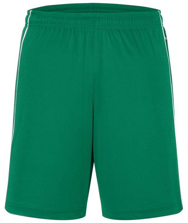 Basic Team Shorts Funktionelle Teamshorts ohne Innenslip weiß/grün, Gr. XL