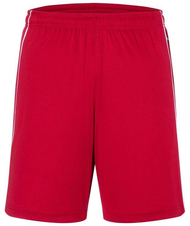 Basic Team Shorts Funktionelle Teamshorts ohne Innenslip weiß/rot, Gr. M