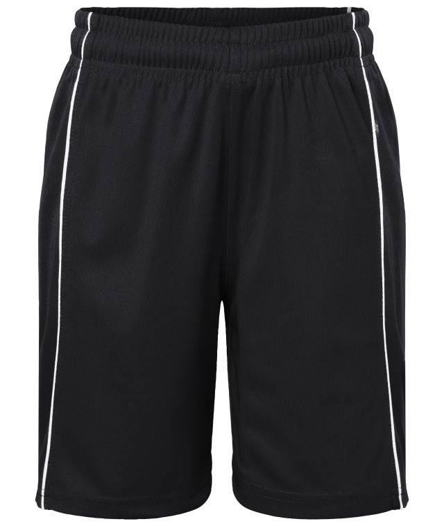 Basic Team Shorts Junior Funktionelle Teamshorts ohne Innenslip weiß/schwarz, Gr. XS