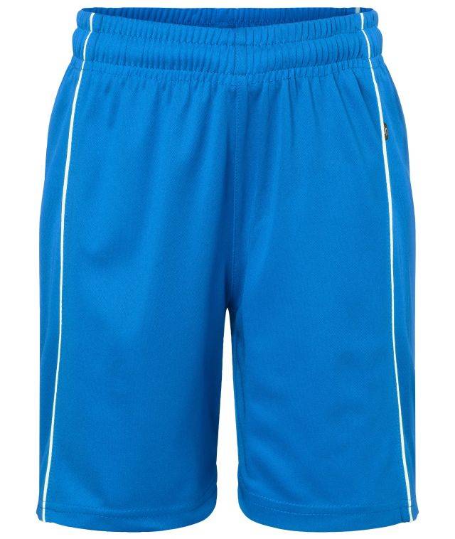 Basic Team Shorts Junior Funktionelle Teamshorts ohne Innenslip weiß/blau, Gr. L