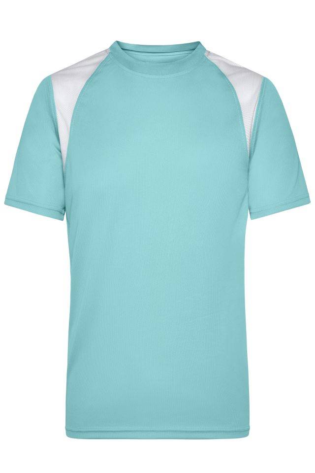 Men's Running-T Atmungsaktives Laufshirt weiß/grün, Gr. 3XL