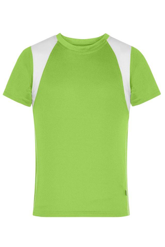 Running-T Junior Atmungsaktives Laufshirt weiß/grün, Gr. L