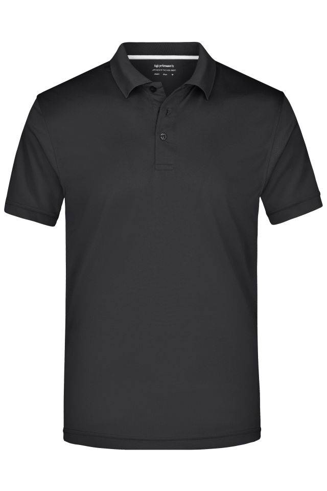 Men's Polo High Performance Funktionspolo schwarz, Gr. 3XL
