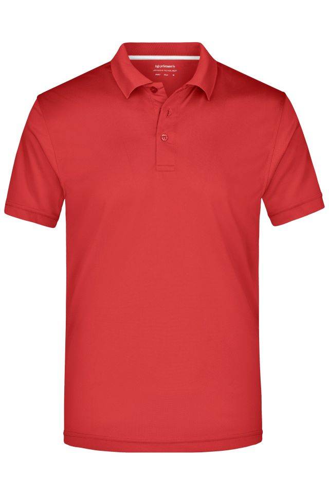 Men's Polo High Performance Funktionspolo rot, Gr. 3XL