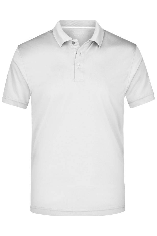 Men's Polo High Performance Funktionspolo weiß, Gr. L