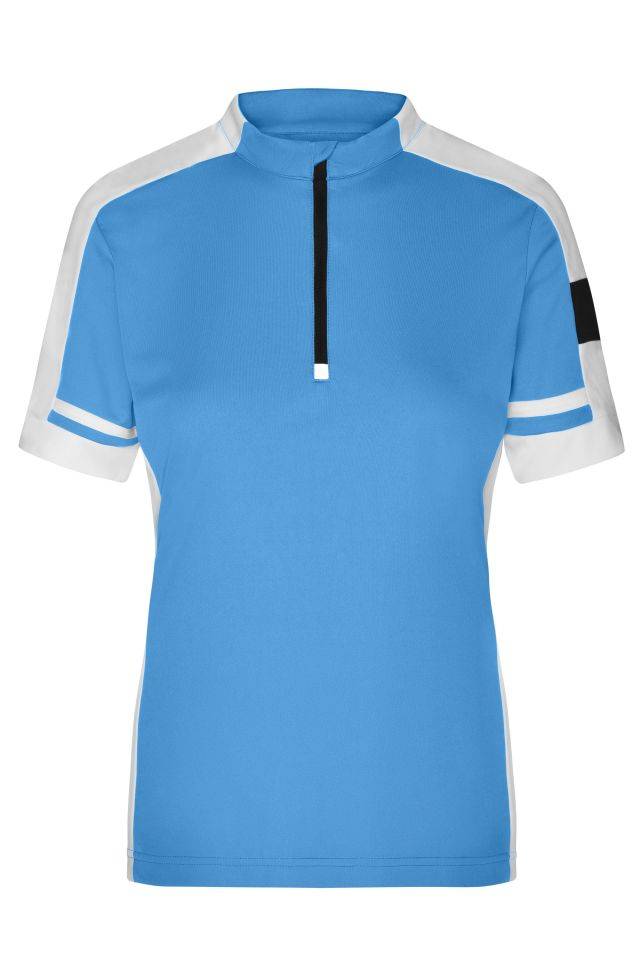Ladies' Bike-T Half Zip Sportives Bike-Shirt blau, Gr. XXL
