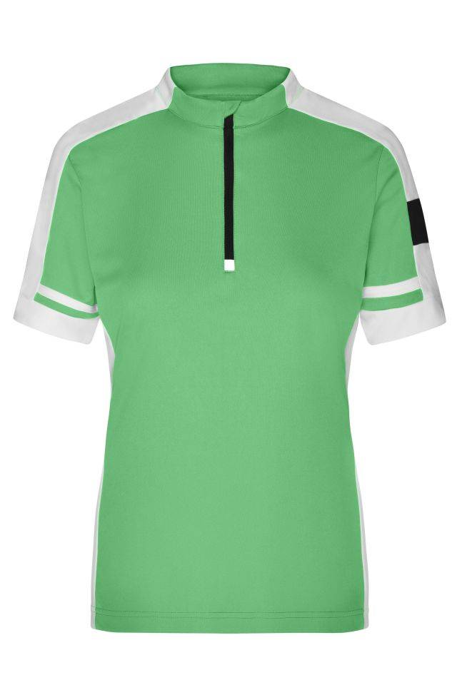 Ladies' Bike-T Half Zip Sportives Bike-Shirt grün, Gr. XXL