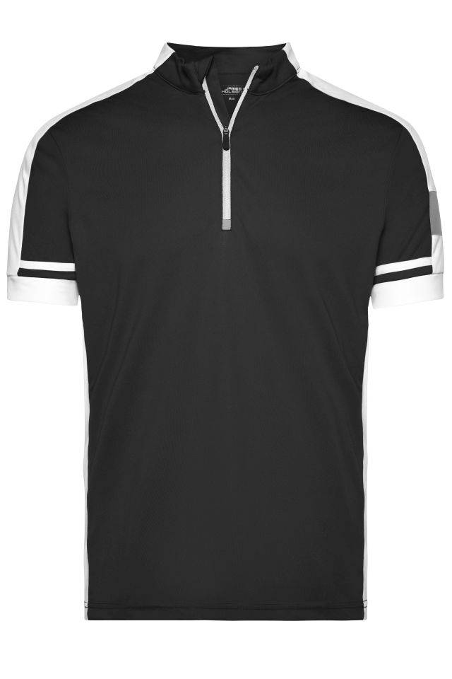 Men's Bike-T Half Zip Sportives Bike-Shirt schwarz, Gr. XXL