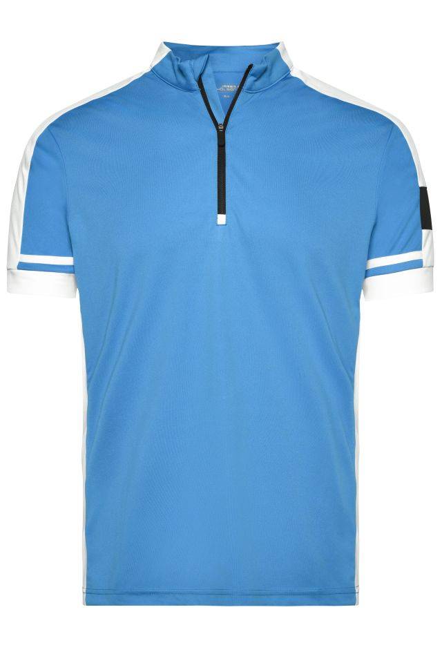 Men's Bike-T Half Zip Sportives Bike-Shirt blau, Gr. XL