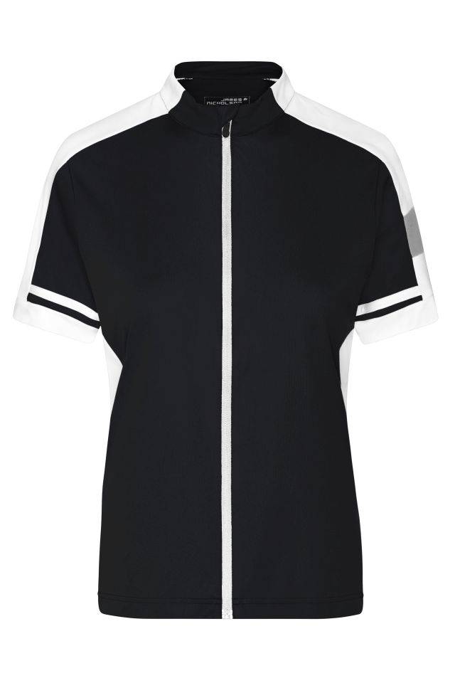 Ladies' Bike-T Full Zip Sportives Bike-Shirt schwarz, Gr. S