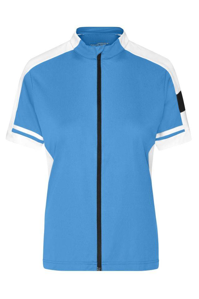 Ladies' Bike-T Full Zip Sportives Bike-Shirt blau, Gr. XL