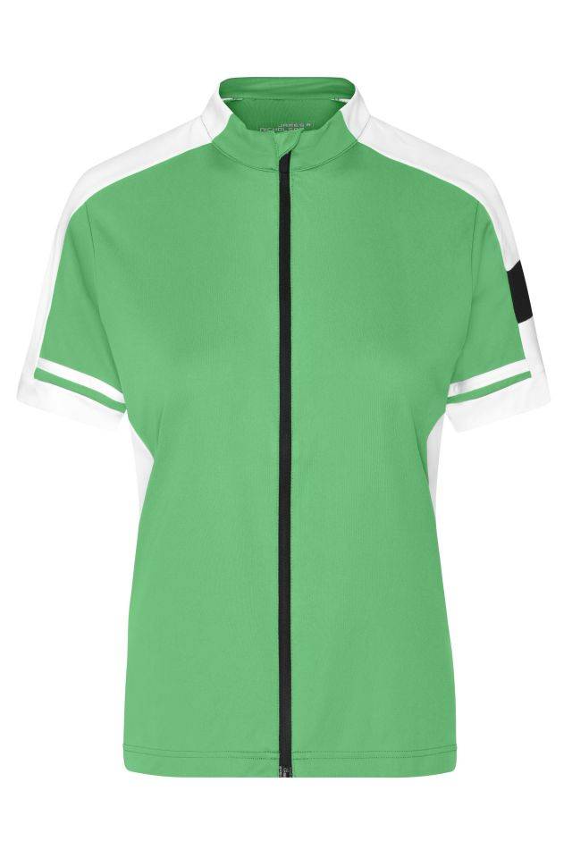 Ladies' Bike-T Full Zip Sportives Bike-Shirt grün, Gr. S