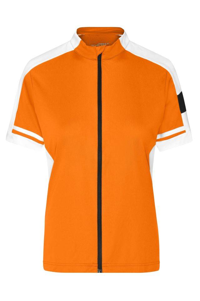 Ladies' Bike-T Full Zip Sportives Bike-Shirt orange, Gr. S