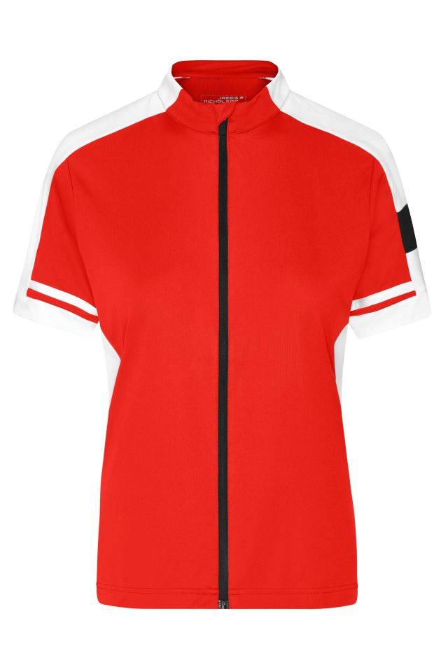 Ladies' Bike-T Full Zip Sportives Bike-Shirt rot, Gr. XXL