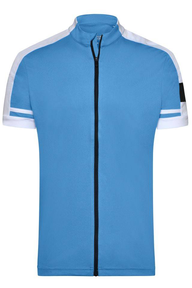 Men's Bike-T Full Zip Sportives Bike-Shirt blau, Gr. L