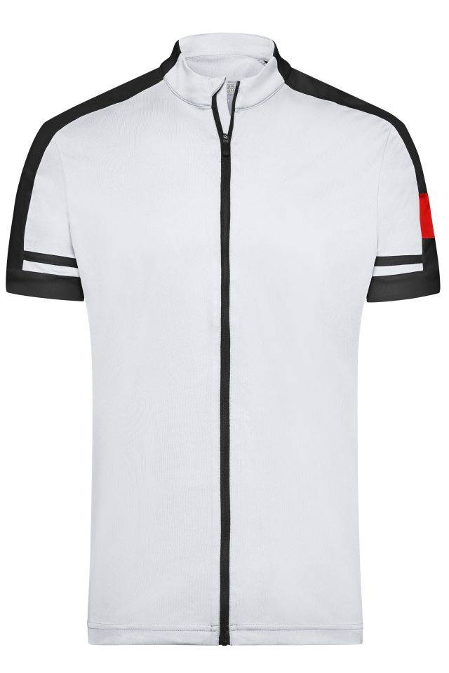 Men's Bike-T Full Zip Sportives Bike-Shirt weiß, Gr. XL
