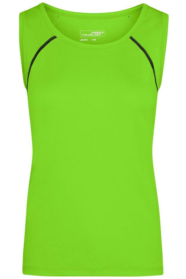 Ladies' Sports Tanktop Funktions-Top für Fitness und Sport schwarz/grün/neon, Gr. XS
