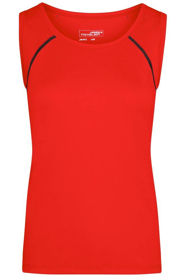 Ladies' Sports Tanktop Funktions-Top für Fitness und Sport orange/schwarz/neon, Gr. L
