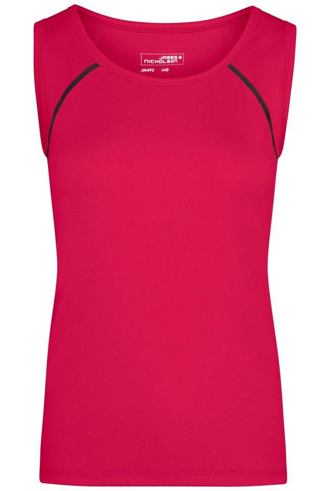 Ladies' Sports Tanktop Funktions-Top für Fitness und Sport pink/grau/neon, Gr. XL