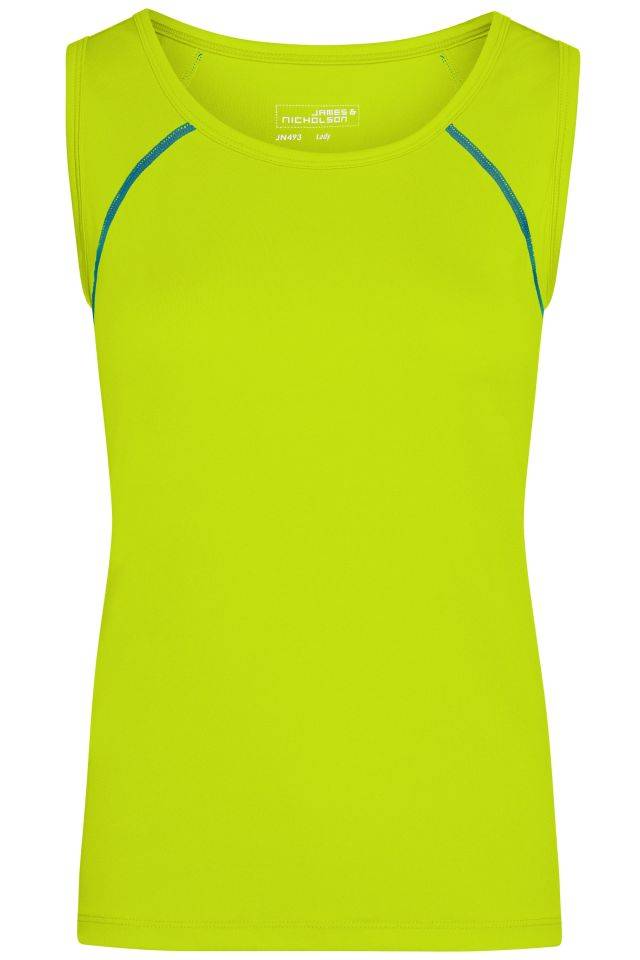 Ladies' Sports Tanktop Funktions-Top für Fitness und Sport gelb/blau/neon, Gr. L