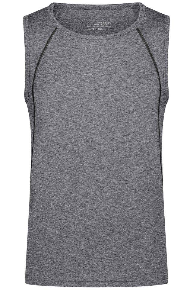 Men's Sports Tanktop Funktions-Top für Fitness und Sport schwarz, Gr. S