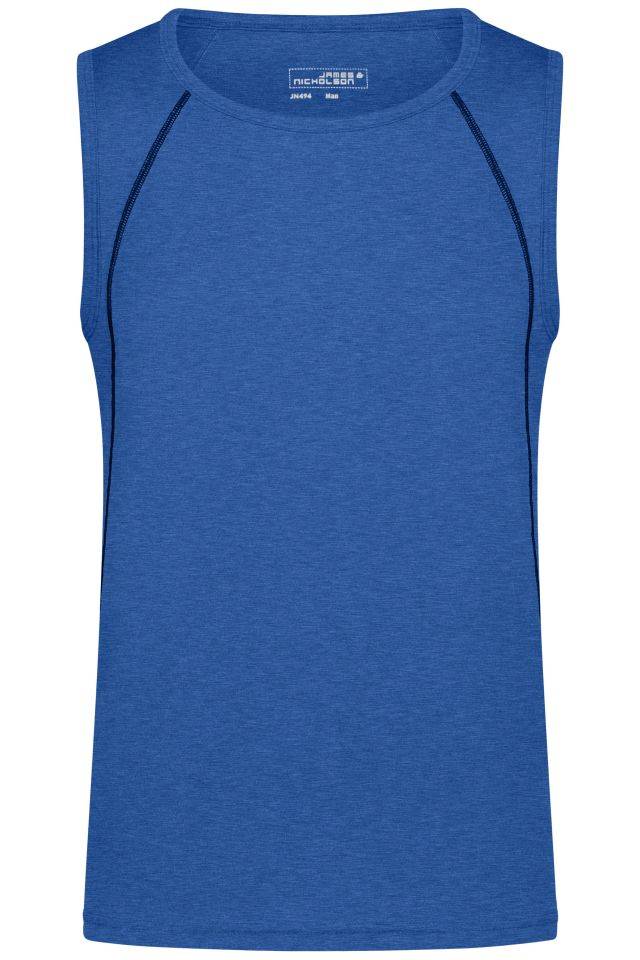 Men's Sports Tanktop Funktions-Top für Fitness und Sport blau, Gr. M
