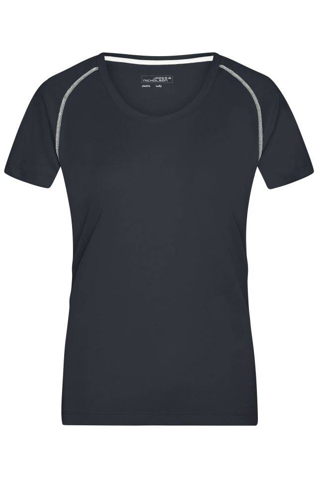 Ladies' Sports T-Shirt Funktions-Shirt für Fitness und Sport weiß/schwarz, Gr. XL