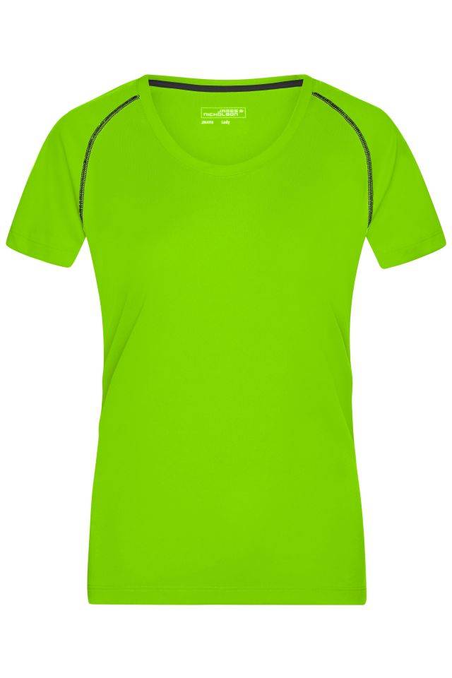 Ladies' Sports T-Shirt Funktions-Shirt für Fitness und Sport schwarz/grün/neon, Gr. XL