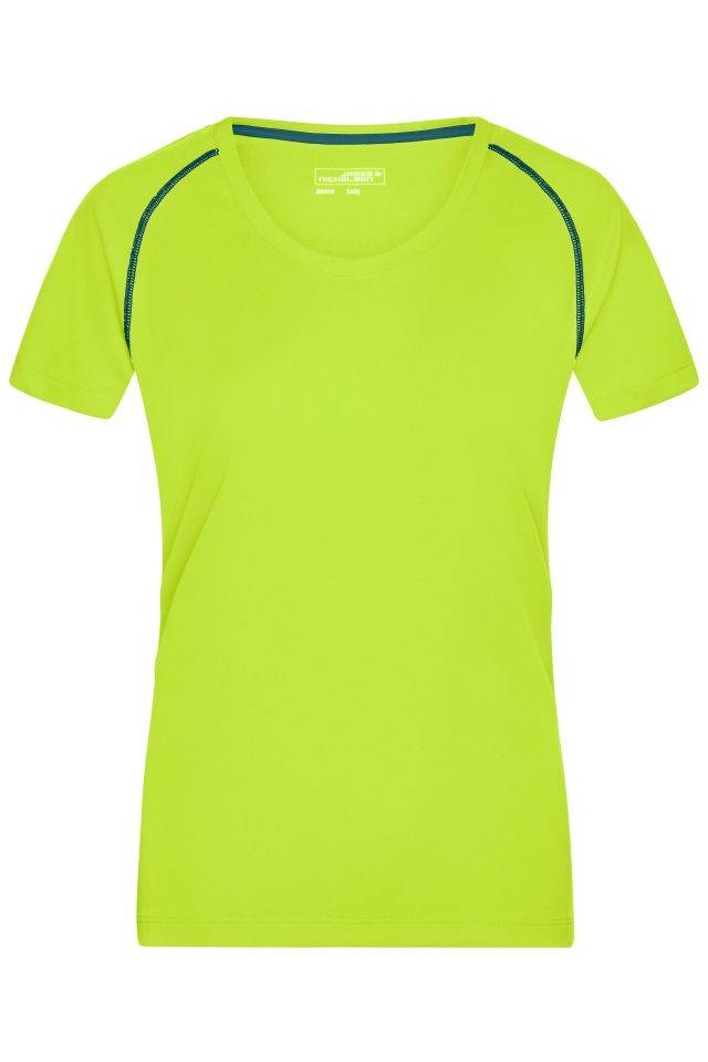 Ladies' Sports T-Shirt Funktions-Shirt für Fitness und Sport gelb/blau/neon, Gr. S