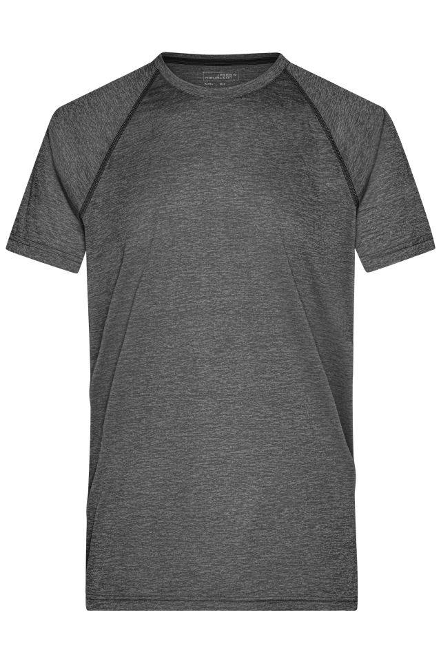 Men's Sports T-Shirt Funktions-Shirt für Fitness und Sport schwarz, Gr. XXL