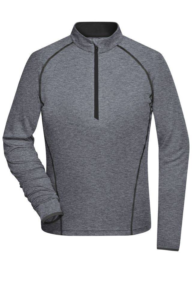 Ladies' Sports Shirt Longsleeve Langarm Funktionsshirt für Fitness und Sport schwarz, Gr. M