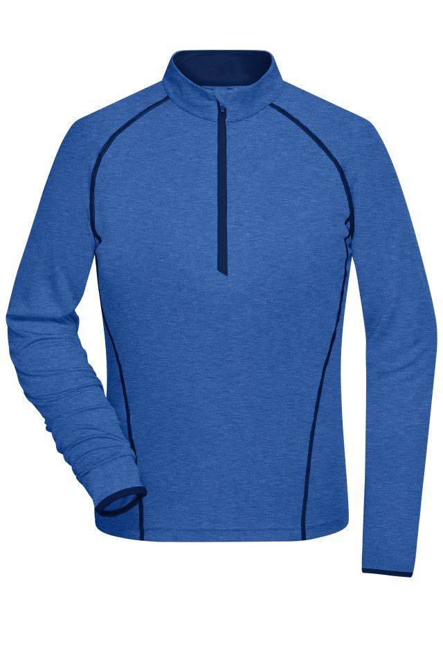 Ladies' Sports Shirt Longsleeve Langarm Funktionsshirt für Fitness und Sport blau, Gr. L