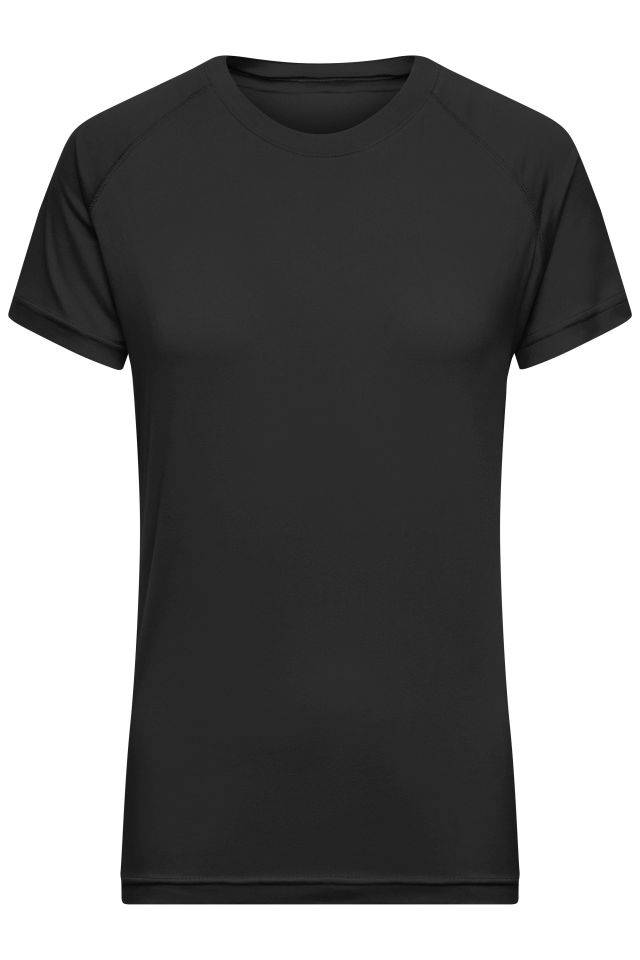 Ladies' Sports-T Funktions-Shirt aus recyceltem Polyester für Sport und Fitness schwarz, Gr. XS