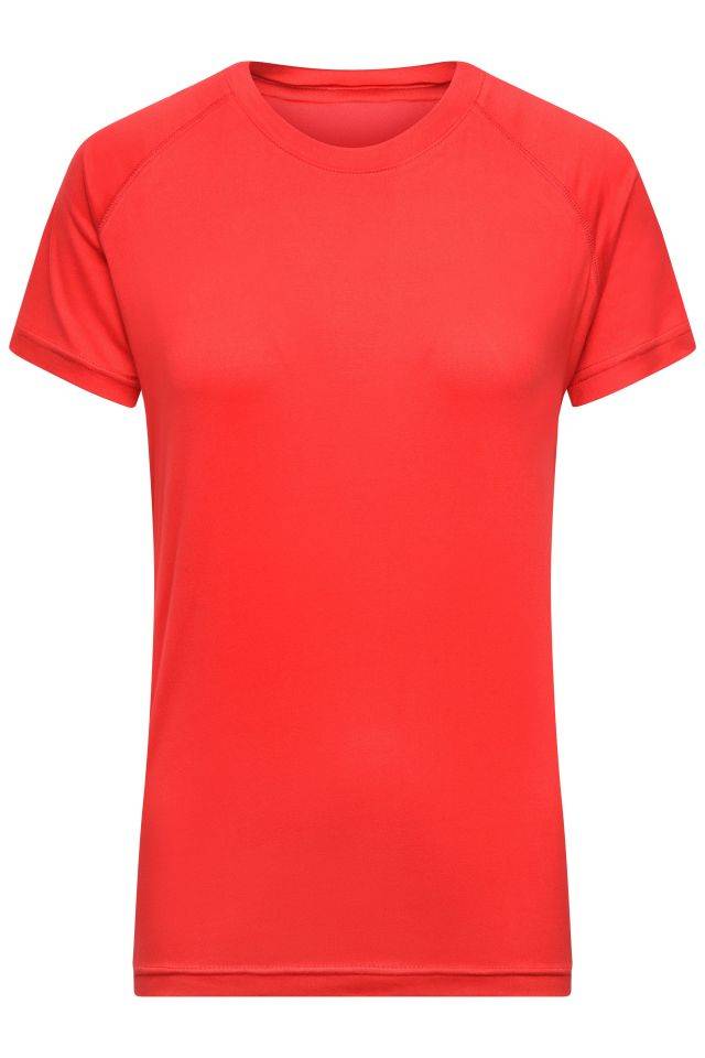 Ladies' Sports-T Funktions-Shirt aus recyceltem Polyester für Sport und Fitness rot, Gr. M