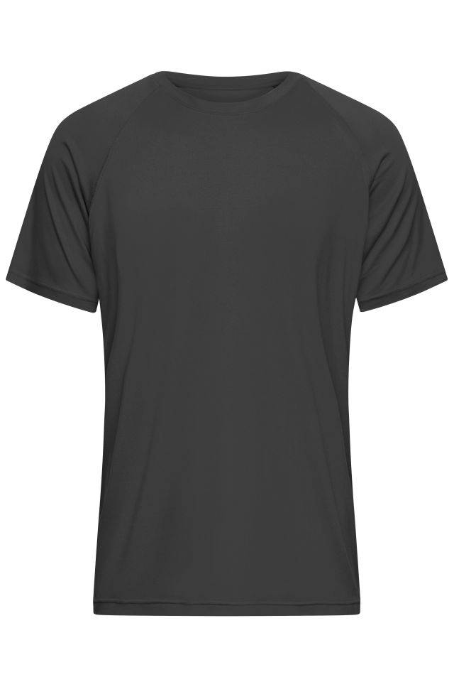 Men's Sports-T Funktions-Shirt aus recyceltem Polyester für Sport und Fitness grau, Gr. S