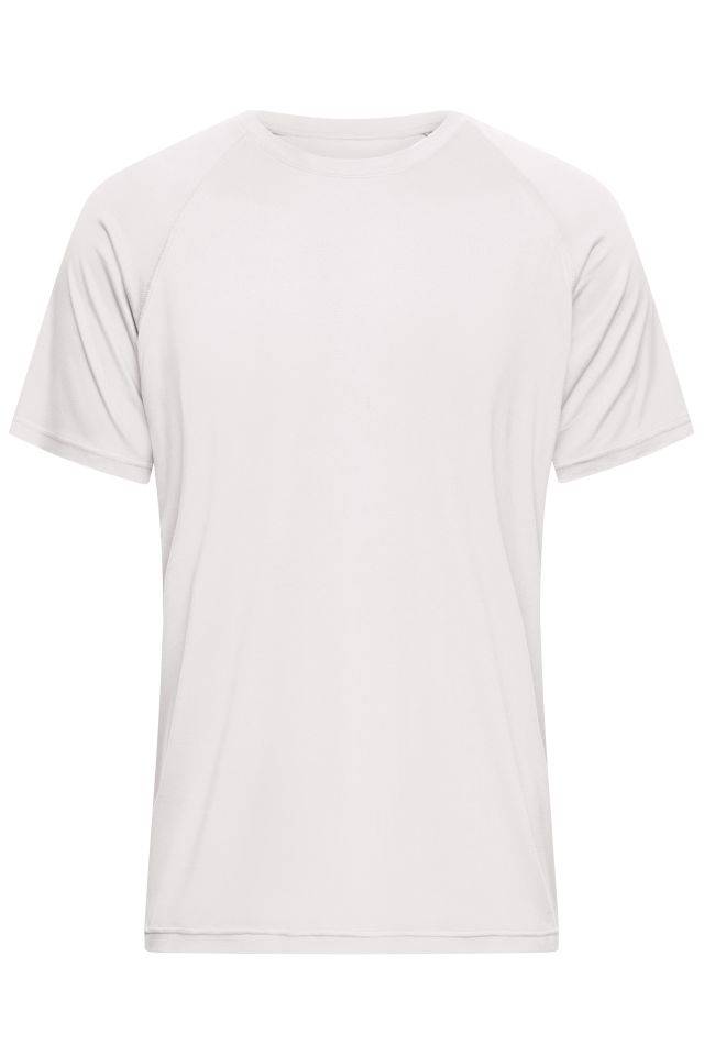 Men's Sports-T Funktions-Shirt aus recyceltem Polyester für Sport und Fitness weiß, Gr. S