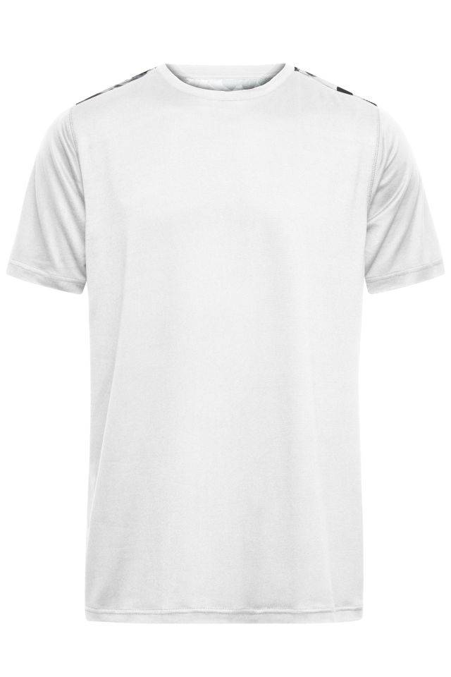 Men's Sports Shirt Funktions-Shirt aus recyceltem Polyester für Sport und Freizeit weiß/schwarz, Gr. 3XL