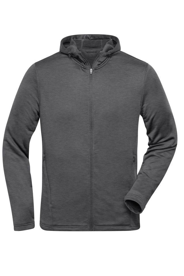 Men's Sports Zip Hoody Modische Kapuzenjacke aus 100% recyceltem Polyester für Sport und Freizeit grau, Gr. L