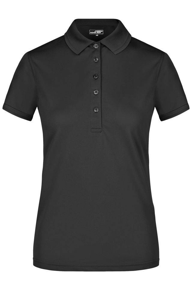 Ladies' Active Polo Funktionelles Polo für Freizeit und Sport schwarz, Gr. M