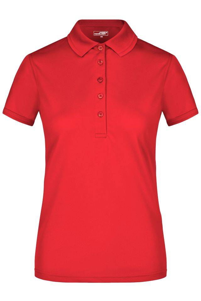 Ladies' Active Polo Funktionelles Polo für Freizeit und Sport rot, Gr. L