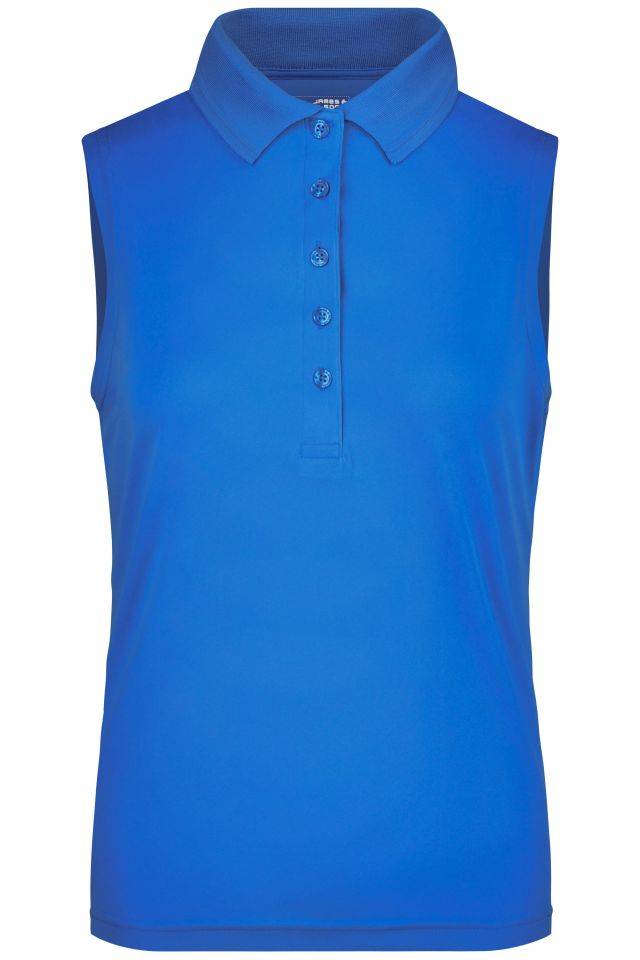Ladies' Active Polo Sleeveless Funktionelles Polo für Freizeit und Sport blau, Gr. XXL