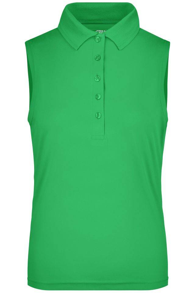 Ladies' Active Polo Sleeveless Funktionelles Polo für Freizeit und Sport grün, Gr. S
